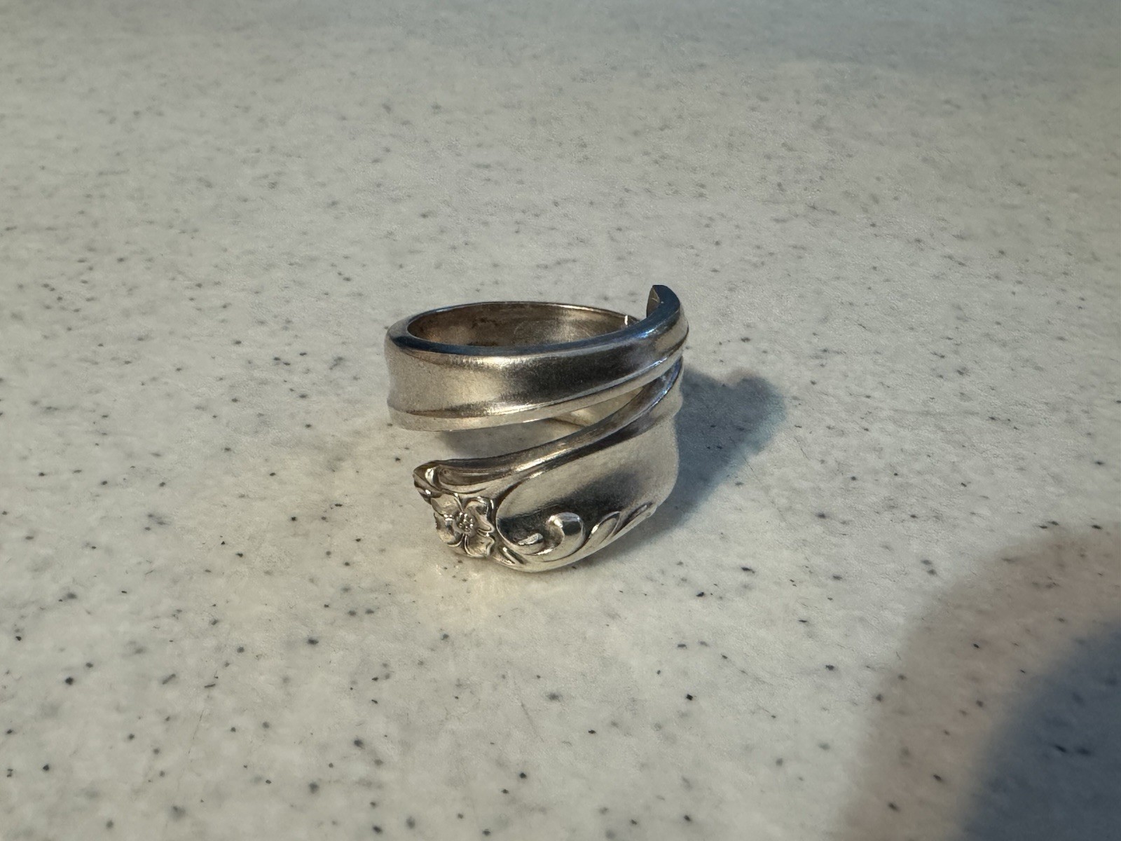 Vintage Silver Spoon Ring Size 9