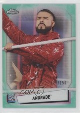 2021 Topps Chrome WWE Aqua Refractor 121/150 Andrade Cien Almas Andrade #4 00f3