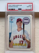 2018 TOPPS HERITAGE #600 - SHOHEI OHTANI - RC PSA 10 - ANGELS