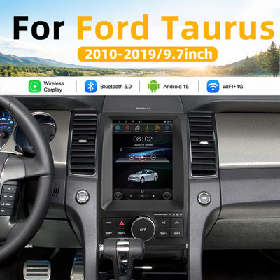 9.7'' Tesla Style FOR Ford Taurus 2011-2019 Android 14.0 CARPLAY GPS RADIO STEREO