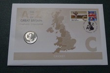 ALPHABET 10P TEN PENCE , C FOR CRICKET ,STAMP AND COIN COVER, 2019  (Z27)