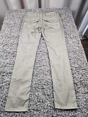 Rock Revival Damen Jeans - Gr.38- Grau - Bestickt - Low Rise Y2K Style Jeans 
