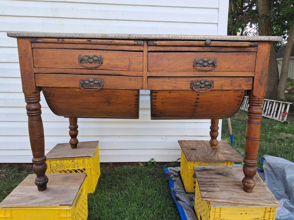 Antique Possum Belly Kitchen Dough Cabinet 1800s Early 1900s - Image 2 of 4