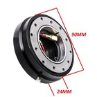 Black Quick Release Snap Off Steering Wheel Boss Kit Hub Adapter Aftermarket