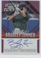 2014 Panini Prizm Perennial Draft Picks Purple /149 Bradley Zimmer #21 Auto 4z4
