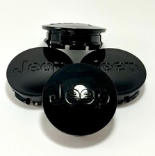 Jeep 4x Black 55mm Wheel Center Cap Liberty Grand Cherokee Wrangler