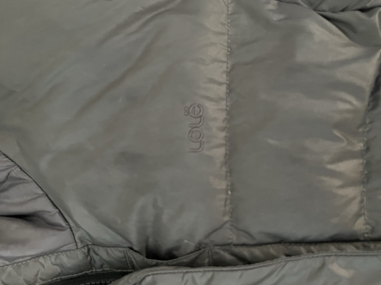 Lolë Duck Down Insulated Hooded  Women Medium Long Jacket Dark Grey Lightweight