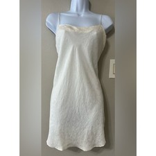 Vintage Victoria  s Secret Gold Label Silk Nightgown Ivory Slip Dress Medium