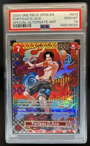 2024 One Piece Two Legends Portgas D Ace Special Alt Art #OP02-013 PSA 10