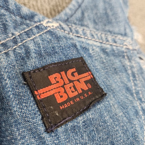 Vintage Big Ben Overalls Men 30x28 *READ* Blue Bell Denim 80S USA Workwear Cover - Picture 13 of 14