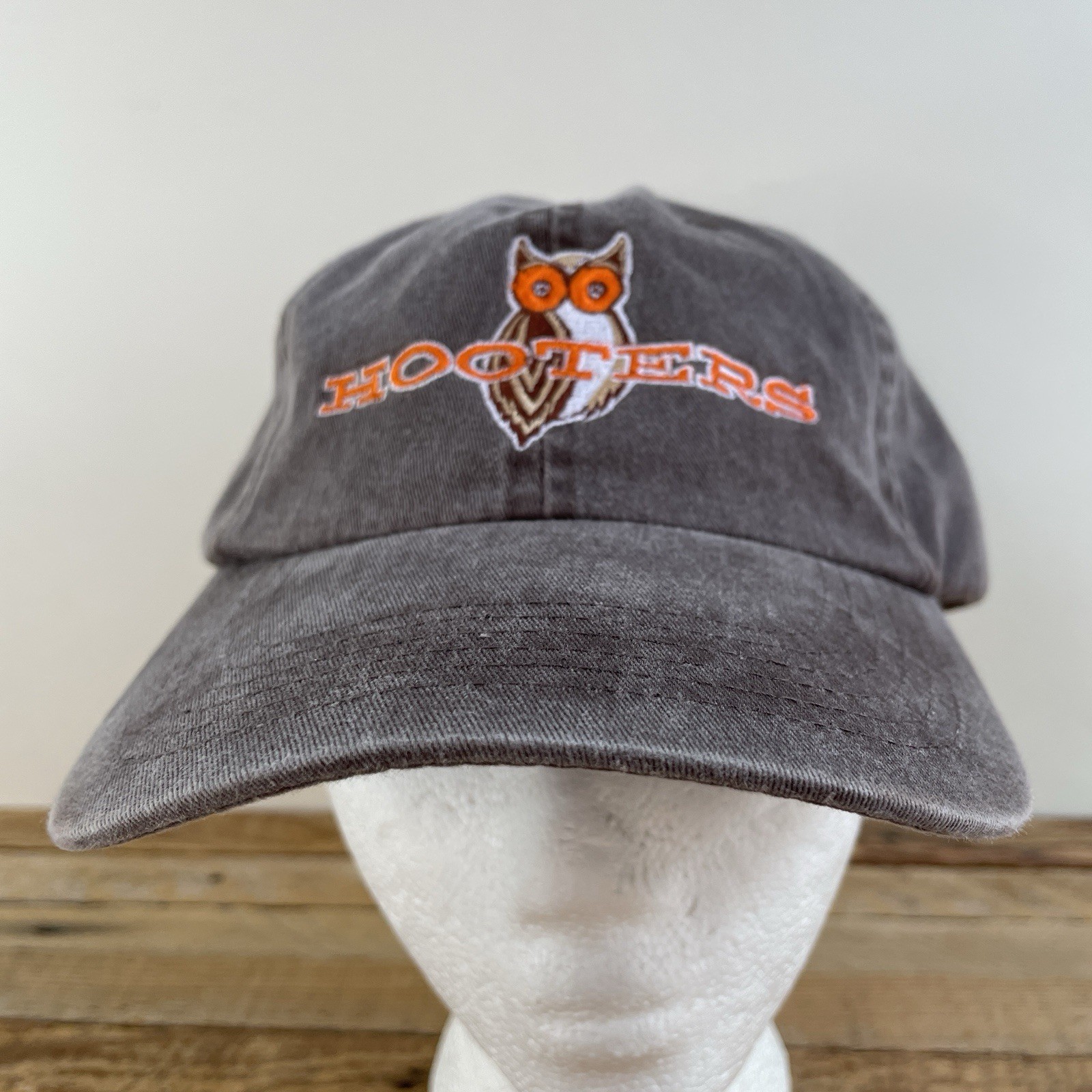 Hooters Snapback Hat Cap Adjustable Distressed Em… - image 3