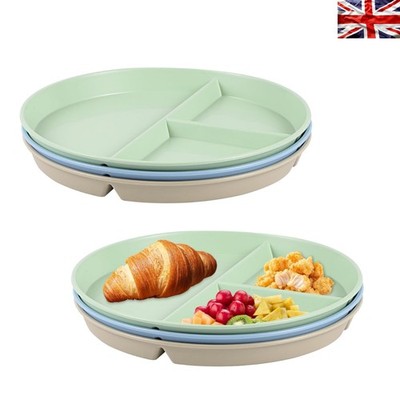 3-teiliges geteiltes Teller Set - 22,5 cm unzerbrechliches Geschirr für gesunde Ernährung