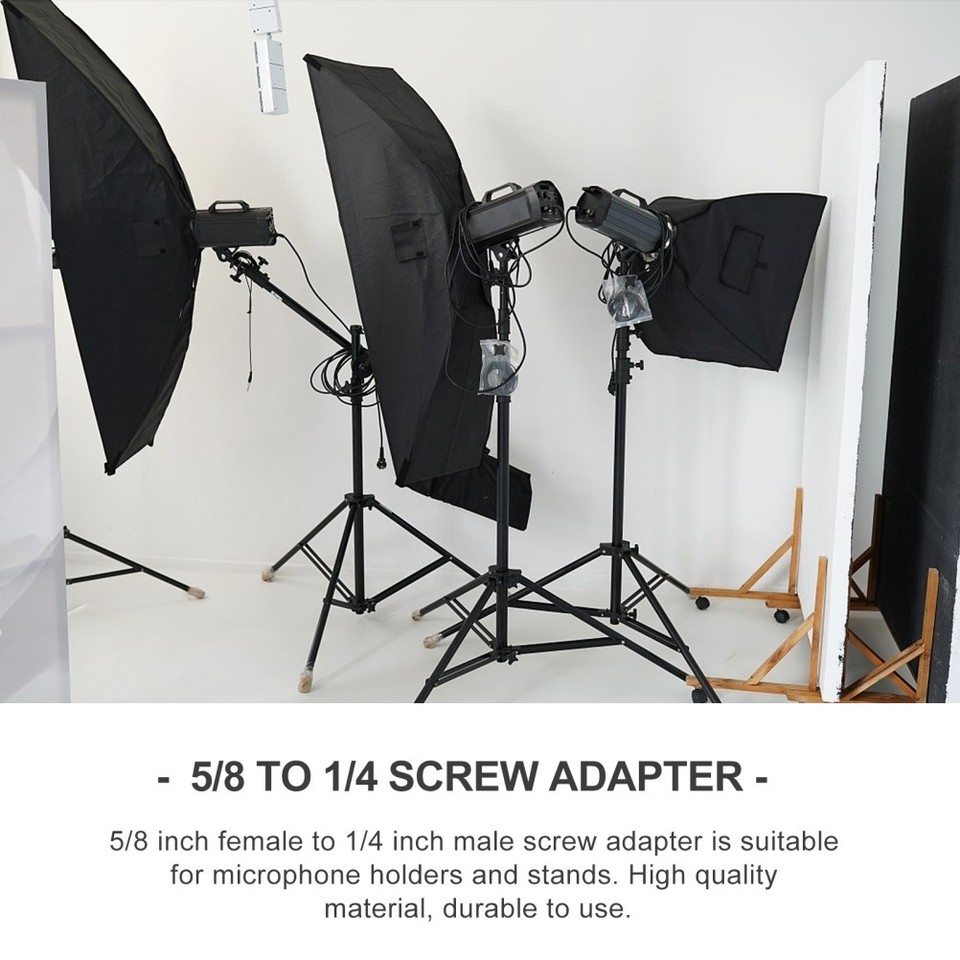 2pcs 5/8 to 1/4 Adapters Practical Microphone Stands Thread Screw ...