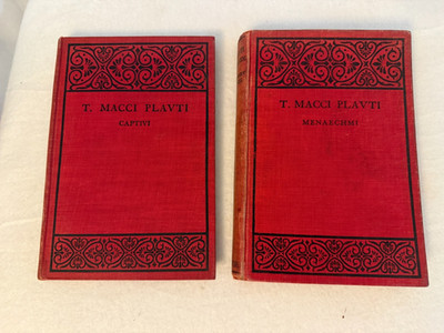 T MACCI PLAVTI Captivi Menaechmi HC Oxford Clarendon Press 1918 1930 Latin 