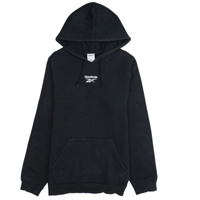 Reebok Herren Schwarz Pullover Hoodie M Logo Sportswear
