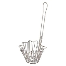 Winco TB-20 Taco Salad Bowl Fry Basket, Round, 18" Hdl TB-20-Round, Chrome,