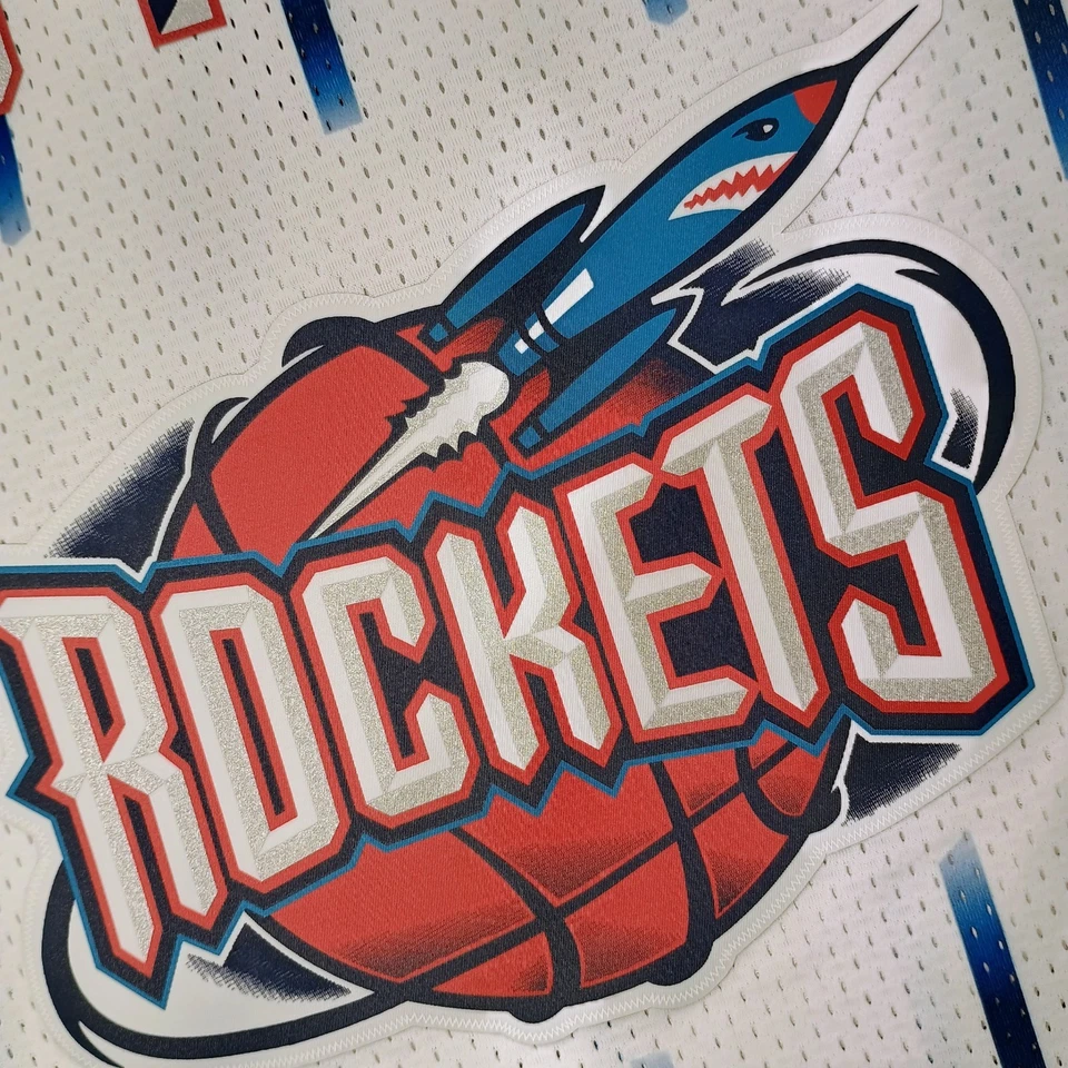 1996-97 Hakeem Olajuwon Houston Rockets Mitchell & Ness Swingman Jersey Size XL - Image 4 of 4