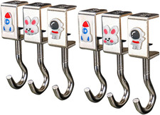 6-Pack Adjustable Table Hooks   Alloy Holder for Bags, Towels, Umbrellas