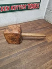 E84- Antique Wood Burl Mallet Hammer