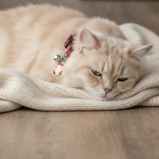 4 Stylish Christmas Cat Collars with Adjustable Fit Festive Bell for Kitties