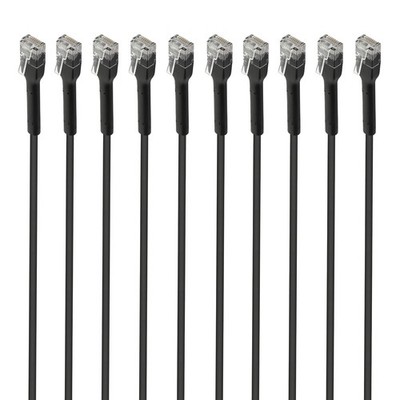 CAT-6 U/UTP FlexiBoot Slim Network Patch Cable 10 Pack 10 Ft