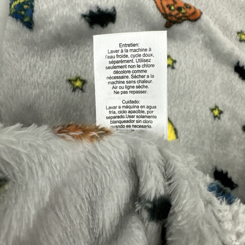 Women's XL Fleece Halloween Pajama Pants Snoopy & Woodstock Grey Pumpkins Bats - Picture 8 of 8