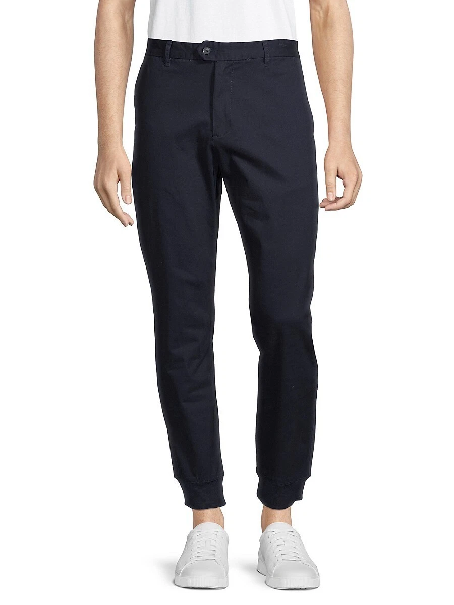 Zachary Prell Men's Cooper Flat-Front Jogger Pants - Black - Size 34x30 NWT$168