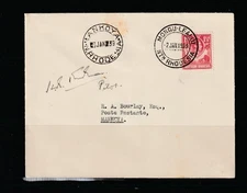 Northern Rhodesia FFC 1939 MONGU-LEALUI/MANKOYA section, PILOT SIGNED, Clean bac