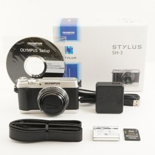 OLYMPUS STYLUS SH-3 Silver In Box 4GB SDHC Card Digital Camera from Japan 9261
