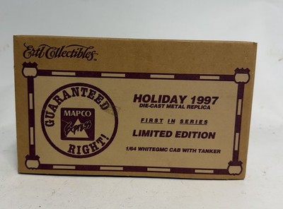 Nib Ertl Holiday 1997 1/64 Scale WhiteGmc Cab / Mapco Tanker