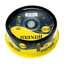 CD-R Maxell 700MB 52x 80 Min CAKE SPINDLE Box da 25  - 628522