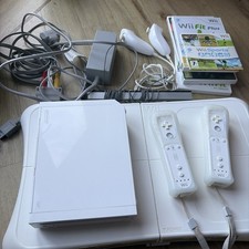 Nintendo Wii Console Bundle with Wii Fit Board Games and Controllers