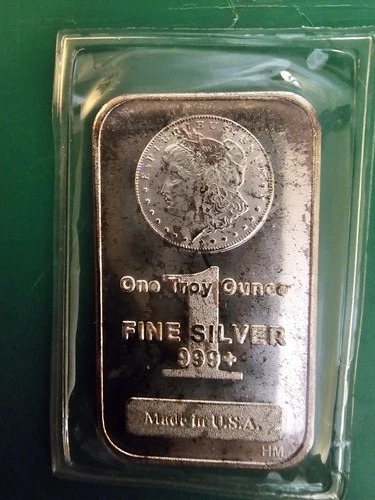 Troy oz .999 Fine Silver Morgan Commemorative Bullion Bar produced by the...
