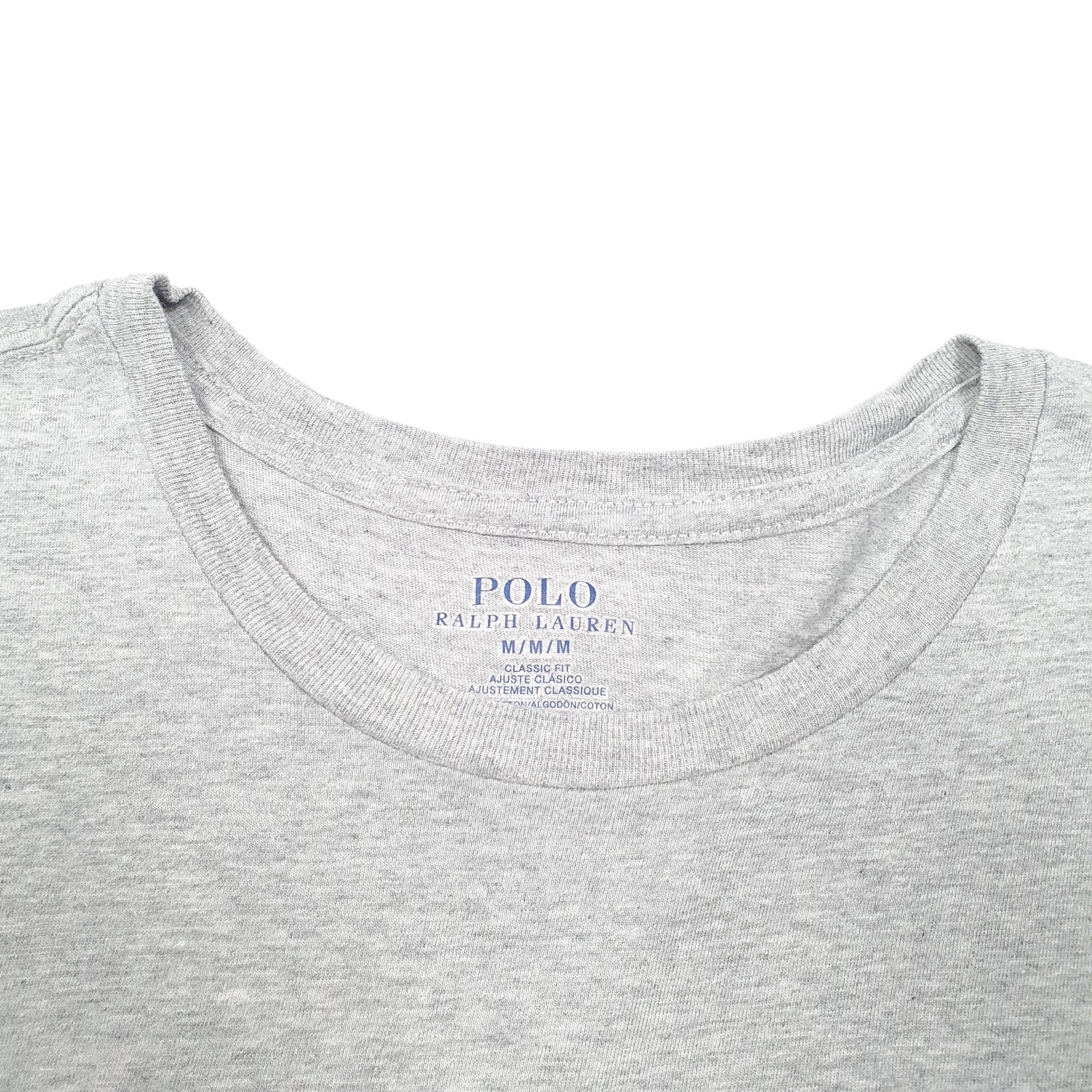 POLO RALPH LAUREN Grey T Shirt Tee Short Sleeve Cotton Mens M image 2