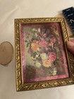 VINTAGE/Antique Miniature pictures: Ornate metal framed floral, 2 original photo — photo 4