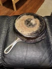 Griswold #8 (704K) Cast Iron chrome/nickel finish skillet Erie sits flat