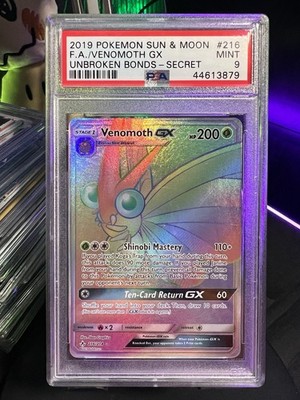 Venomoth GX (Secret) 216/214 Sm-Unbroken Bonds Holo for sale
