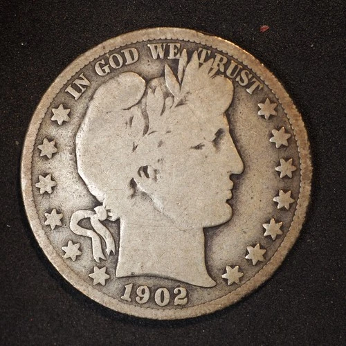 1902 **S** BARBER SILVER HALF DOLLAR ***NICE COIN!***  FREE SHIPPING! C1915