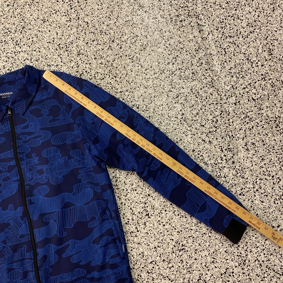 Sudadera Devereux Golf Azul Camuflaje Cremallera Talla XL Para Hombre Nylon Spandex Ropa Activa Foto 4 de 4