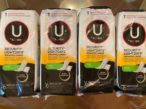 New U By Kotex Security Lightdays Individually Wrapped Long Liners 16ct 4 Packs Ebay