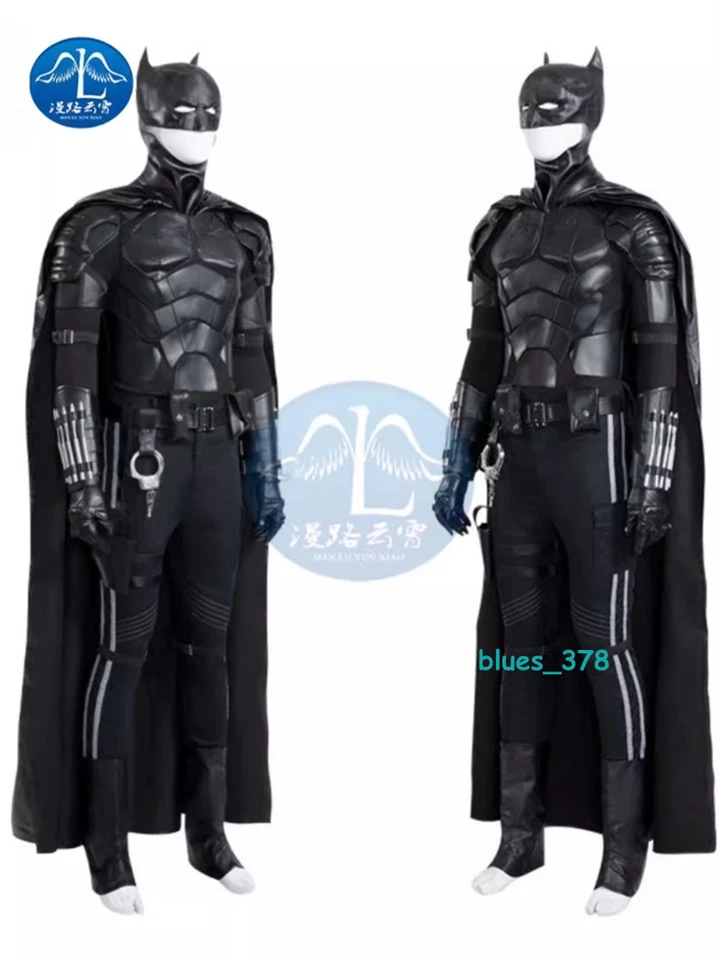 Lote completo de botas de máscara fantasia cosplay masculina 2022 The Batman Bruce Wayne - Imagem 3 de 4