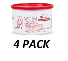 Satin Smooth Wild Cherry Hard Wax 14 oz. (4 Pack)