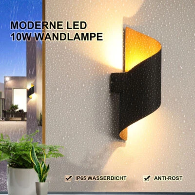 LED Wandleuchte Wandlampe Außen Innen Flur Strahler Licht Up Down Warmweiß NEW - Bild 1 von 4