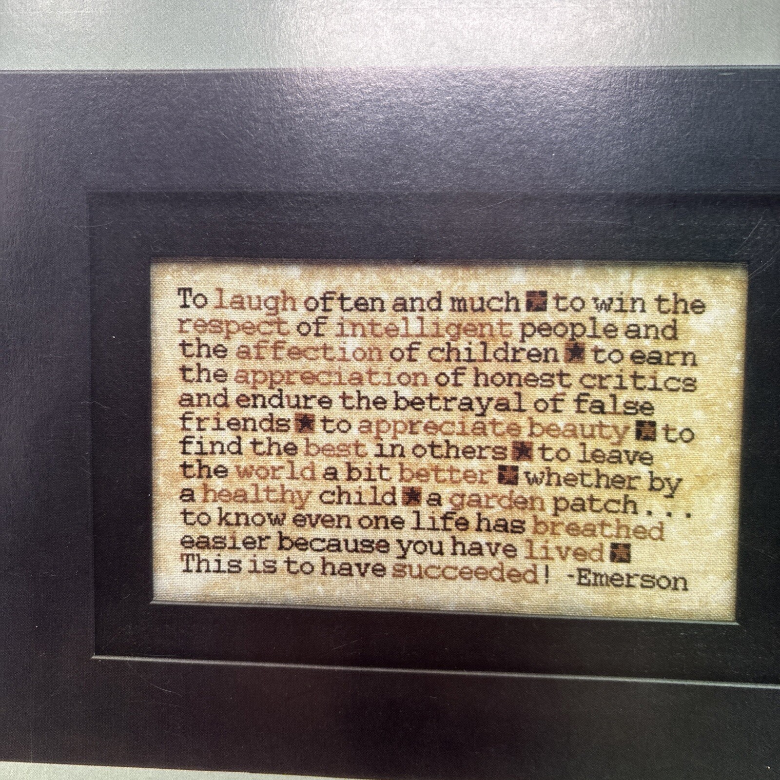 Twisted Threads Cross Stitch Chart Only TO LAUGH OFTEN Ralph Waldo Emerson