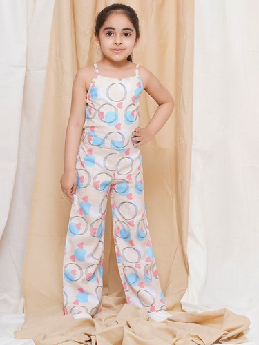 Indian Girls Party Wear Top Pant and Jacket Cotton 3 Pc Clothing Set For Girls - Picture 34 of 45