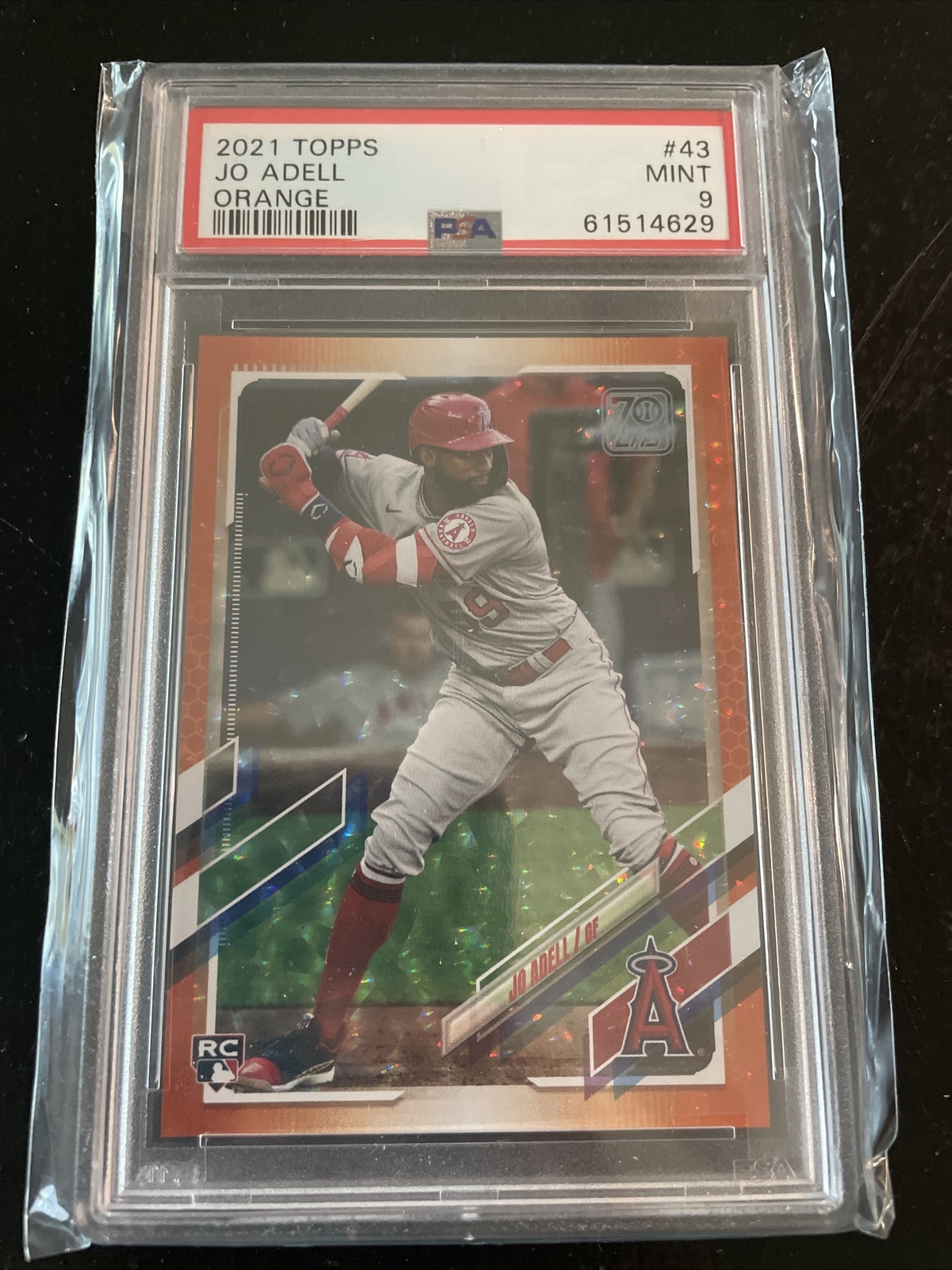 2021 Topps Series 1 Jo Adell Orange Ice Parallel /299 PSA 9 Angels #43