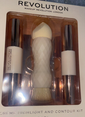 Makeup Revolution Crème Highlight and Contour Kit - Schwammpinsel