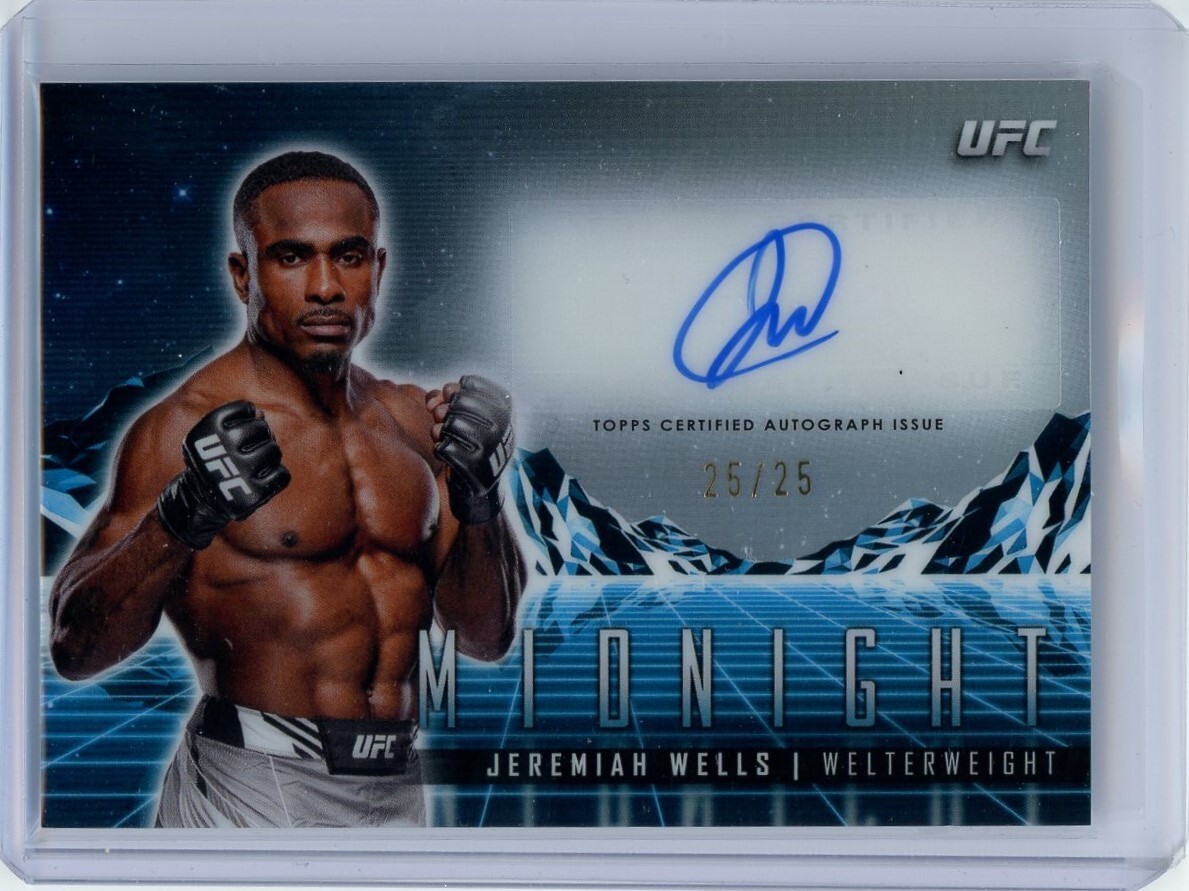 2024 Topps Midnight UFC Jeremiah Wells /25 Horizon Signatures