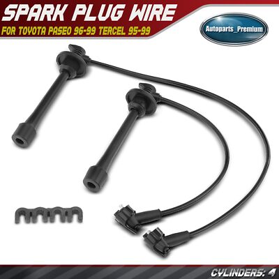 2Pcs Spark Plug Wire Set for Toyota Paseo 1996-1999 Tercel 1995-1999 L4 1.5L 5mm