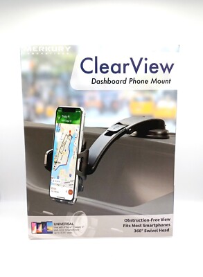 Merkury Innovations Clear View Dashboard Phone Mount with Suction Cup Base 
